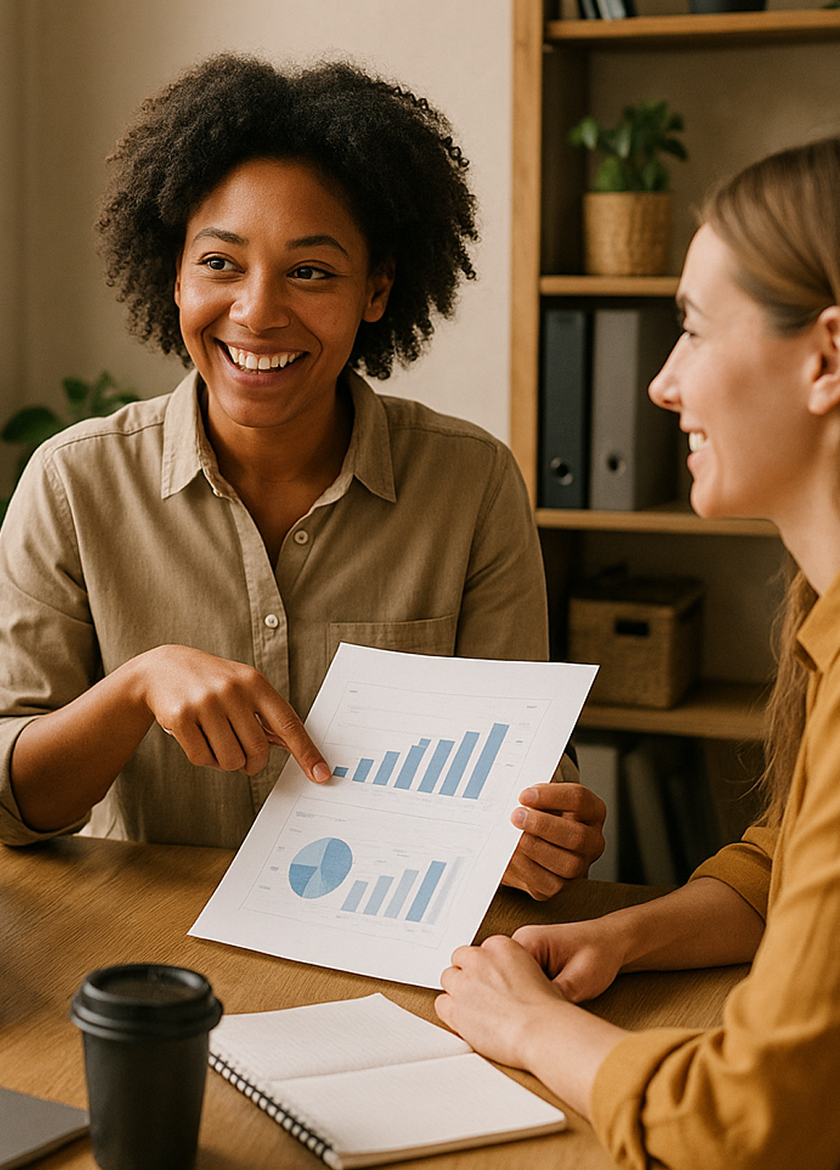 Business team reviewing analytics dashboards